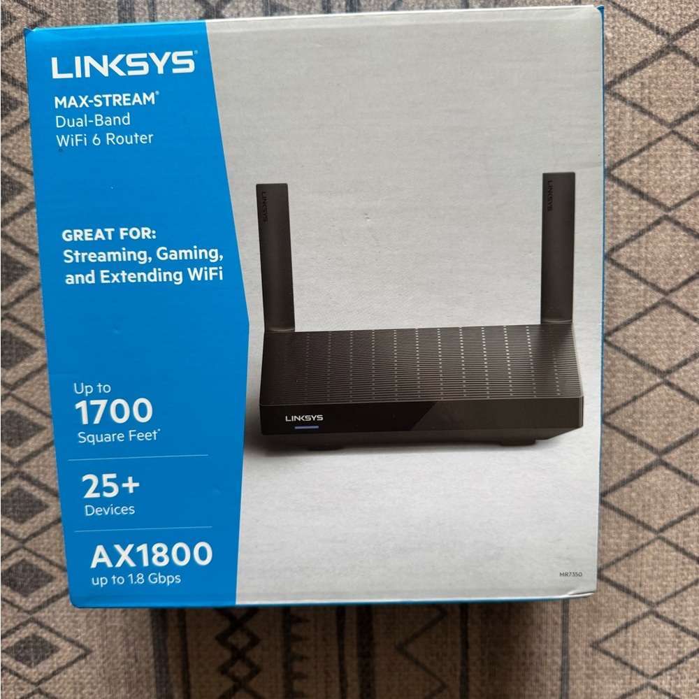 Linksys Black Dual-Band WiFi 6 Router